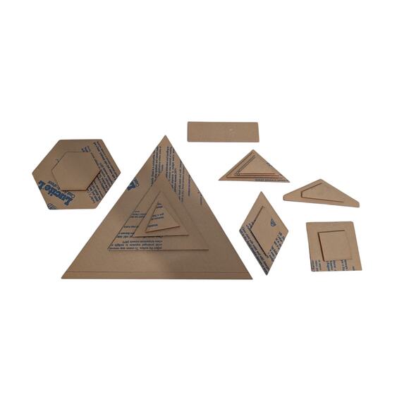 Huge Quilter's Ruler Template Set - 16, Pink, Includes Patterns + Instructions - Picture 12 of 12